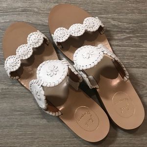 Jack Rogers White Sandals